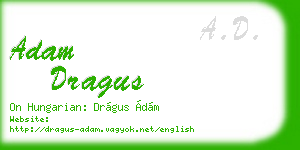 adam dragus business card
